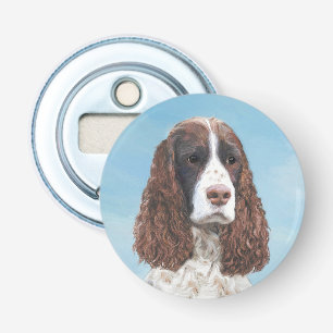English Springer Spaniel Painting Original Dog Art Bottle Opener
