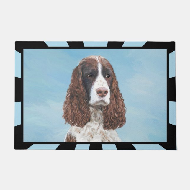 English Springer Spaniel Painting Original Dog Art Doormat (Front)