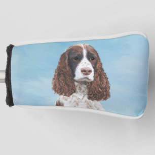 English Springer Spaniel Painting Original Dog Art Golf Head Cover