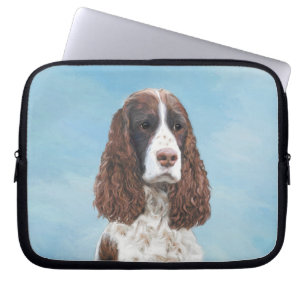 English Springer Spaniel Painting Original Dog Art Laptop Sleeve