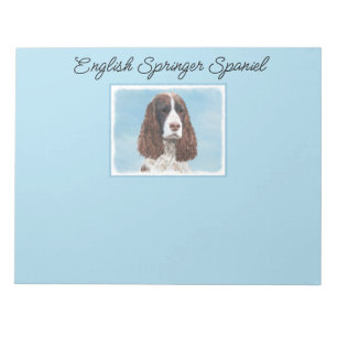 English Springer Spaniel Painting Original Dog Art Notepad