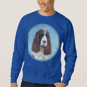 English Springer Spaniel Painting Original Dog Art Sweatshirt