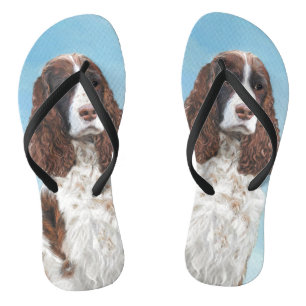 English Springer Spaniel Painting Original Dog Art Thongs