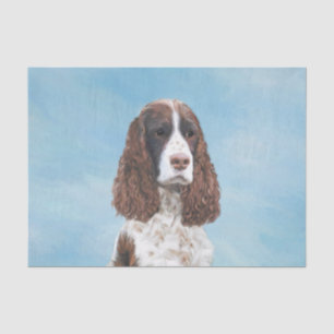 English Springer Spaniel Painting Original Dog Art Tissue Paper