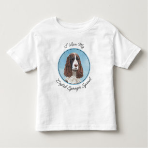 English Springer Spaniel Painting Original Dog Art Toddler T-Shirt