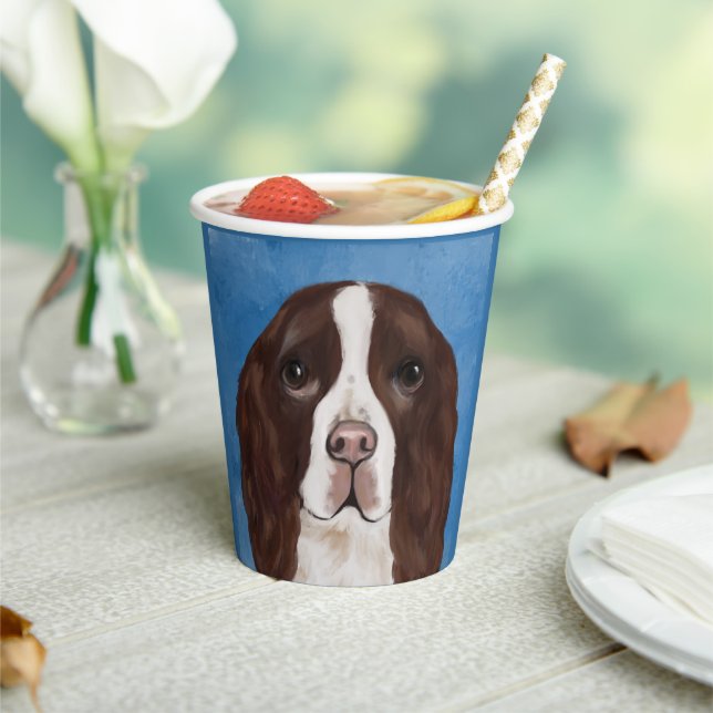ENGLISH SPRINGER SPANIEL     PAPER CUPS (Insitu)