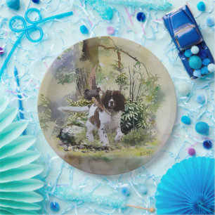 English Springer Spaniel Paper Plate