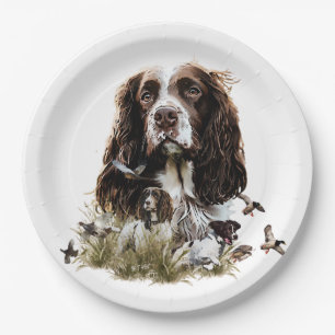 English Springer Spaniel Paper Plate