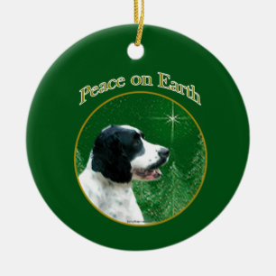 English Springer Spaniel Peace Ceramic Ornament