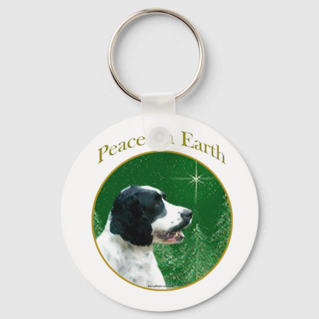 English Springer Spaniel Peace Key Ring (Front)