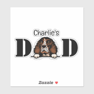 English Springer Spaniel Peeking Dad Personalised