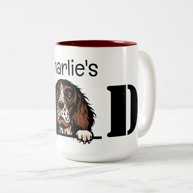 English Springer Spaniel Personalised Dad Mug (Front Right)