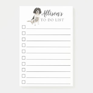 English Springer Spaniel Personalized To Do List Post-it Notes