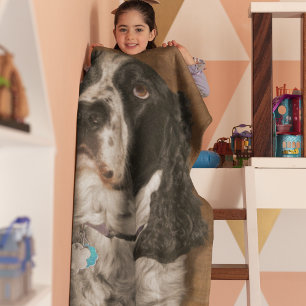English Springer Spaniel Pet Photo Fleece Blanket