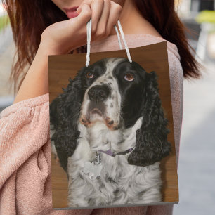 English Springer Spaniel Pet Photo Medium Gift Bag