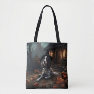 English Springer Spaniel Pumpkins Halloween Scary Tote Bag