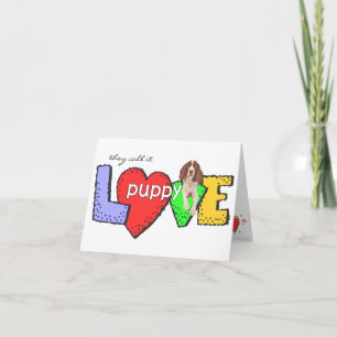English Springer Spaniel Puppy Love Card