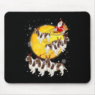 English Springer Spaniel Reindeer Christmas Dog Lo Mouse Pad