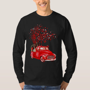 English Springer Spaniel Riding Truck Valentine Bu T-Shirt