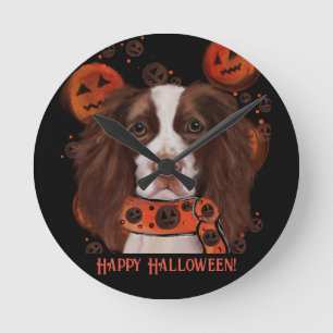 English Springer Spaniel Round Clock