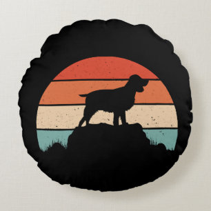 English springer spaniel round cushion