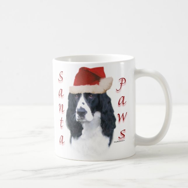English Springer Spaniel Santa Paws Coffee Mug (Right)
