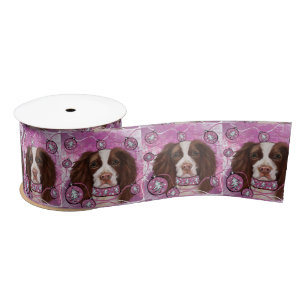 ENGLISH SPRINGER SPANIEL SATIN RIBBON