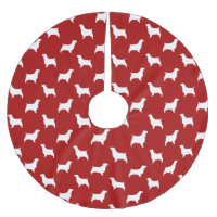 English Springer Spaniel Silhouettes Pattern Red