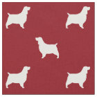 English Springer Spaniel Silhouettes Pattern Red