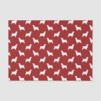 English Springer Spaniel Silhouettes Pattern Red