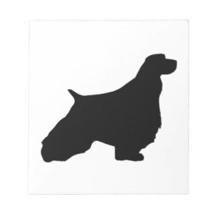 English Springer Spaniel silo black Notepad