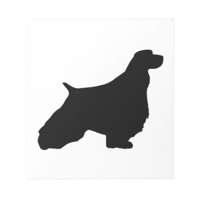 English Springer Spaniel silo black Notepad (Front)