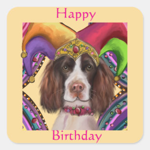 ENGLISH SPRINGER SPANIEL SQUARE STICKER