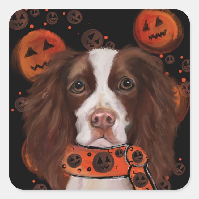 English Springer Spaniel        Square Sticker (Front)