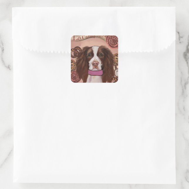 English Springer Spaniel    Square Sticker (Bag)