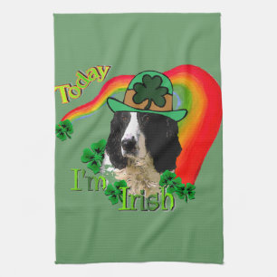 English Springer Spaniel St Pattys Tea Towel