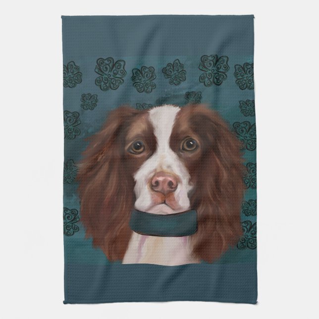 English Springer Spaniel       Tea Towel (Vertical)