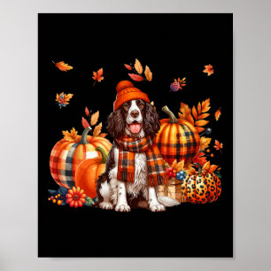 English Springer Spaniel Thanksgiving Leopard Pump Poster