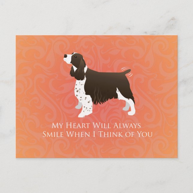 English Springer Spaniel Thinking of You -Memorial Postcard (Front)