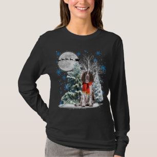 English Springer Spaniel Under Moonlight Christmas T-Shirt