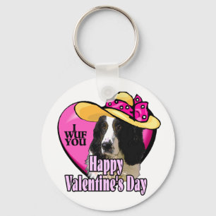 English Springer Spaniel Valentines Key Ring