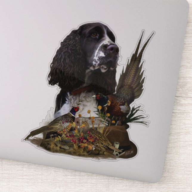 English Springer Spaniel with pheasant    (Detail)