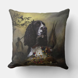 English Springer Spaniel with pheasant   Cushion