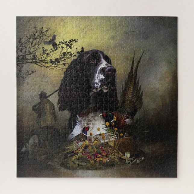 English Springer Spaniel with pheasant  Jigsaw Puzzle (Vertical)