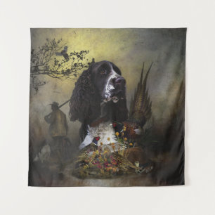 English Springer Spaniel with pheasant  Tapestry