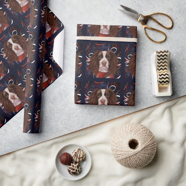 ENGLISH SPRINGER SPANIEL  WRAPPING PAPER (Crafts)