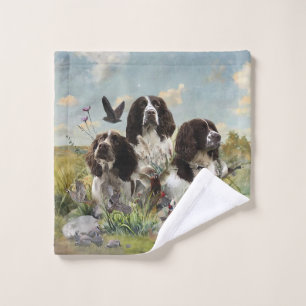 English Springer Spaniels ,Art Bath Towel Set