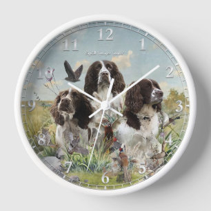 English Springer Spaniels ,Art Clock