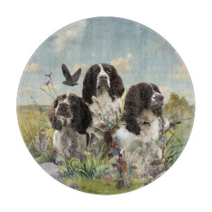 English Springer Spaniels ,Art Cutting Board