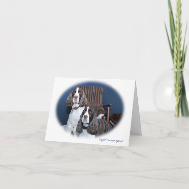 English Springer Spaniels Note Card (Front)